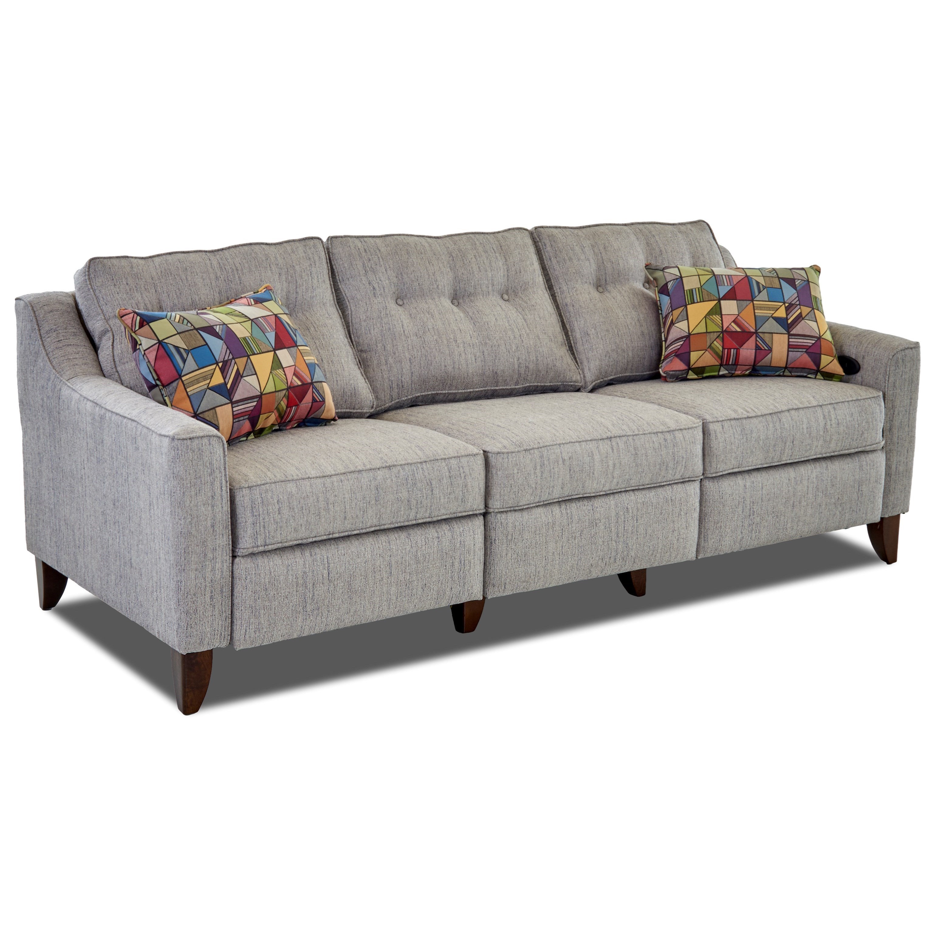 Klaussner Audrina Contemporary High Leg Power Reclining Sofa | Godby